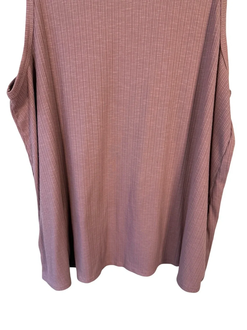 Old Navy Mauve Ribbed Tank Top Size XL Casual Minimalist Summer Stretch Basic - Picture 8 of 10